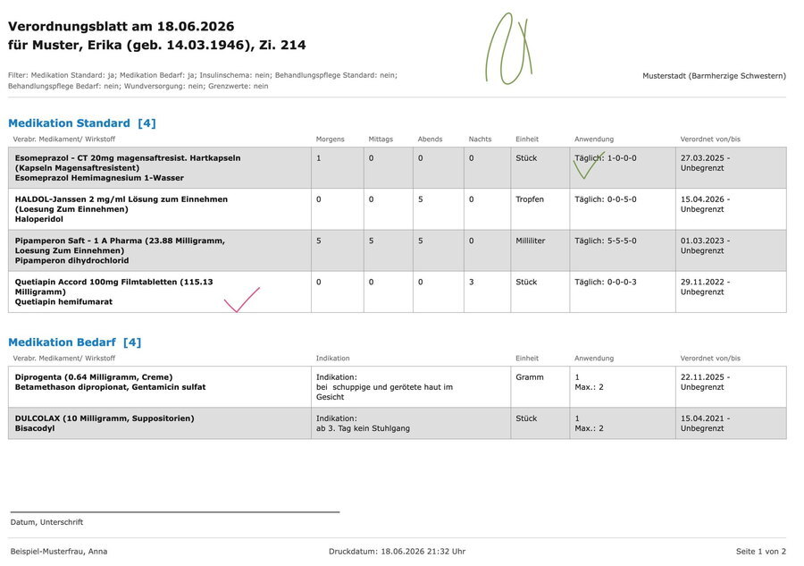 Verordnungsblatt, Tabellenform, anonymisiertes Beispiel